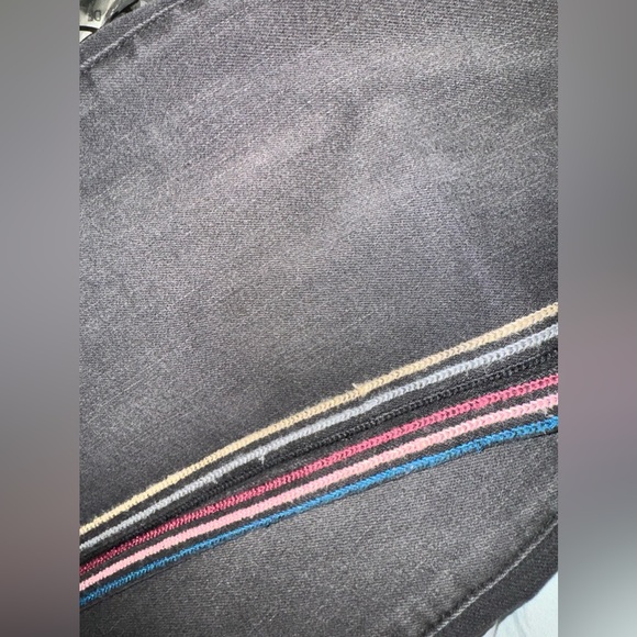 DG2 Diane Gilman Black Stretch Jeans with Colorful Stitching down sides Size 4 - Picture 14 of 16